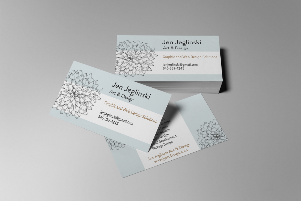 business card front and back for graphic designer